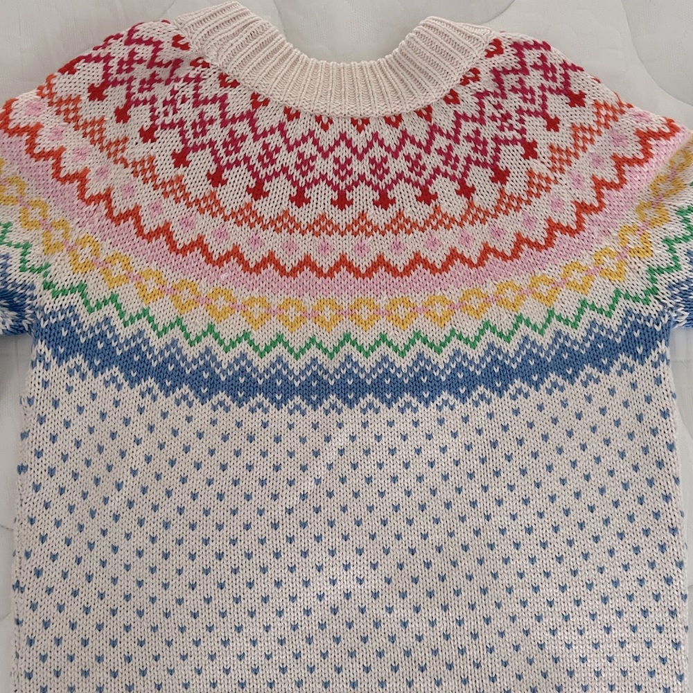 SAYLOR rainbow fairisle sweater size small. - Picture 2 of 3